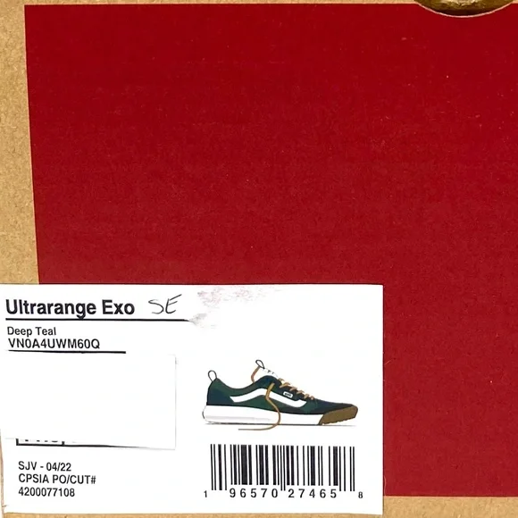 VANS UltraRange EXO Shoes Low Top Green Men’s Suede Size Sneakers VN0A4UWM60Q - Picture 9 of 9